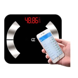 FlinQ Bluetooth Personenweegschaal met Volledige Lichaamsanalyse - Zwart