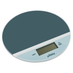 Pebbly keukenweegschaal 19 cm polypropyleen lichtblauw/blauw