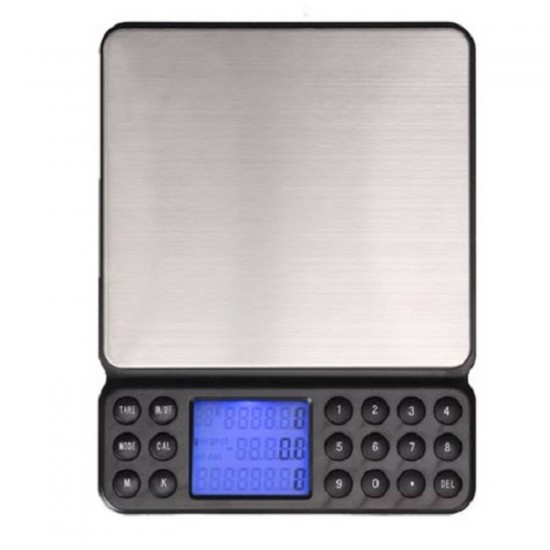 Perel telweegschaal digitaal 12,5 x 16 cm ABS/RVS zwart